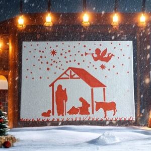 Nativity Scene 5X7 Canvas Art